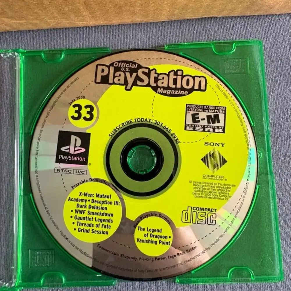 Playstation Magazine Demo 4 Disc Lot Issues 31 32 33 34 2000